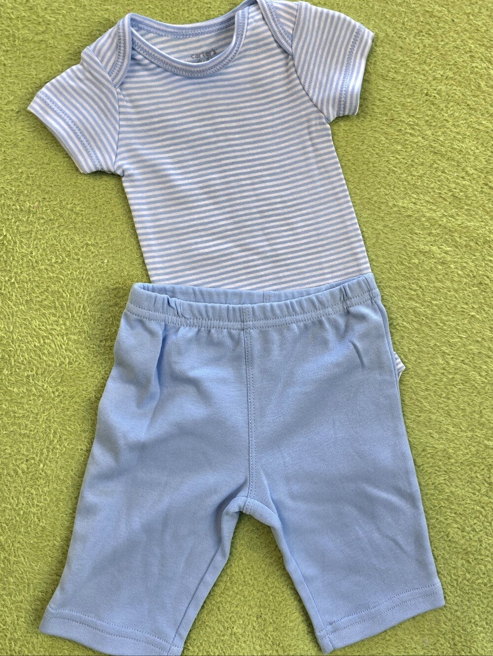 NWT  NEWBORN  Baby BOYS  3P PANTS SET BLUE HOODIE  BODYSUIT + PANTS & TEDDY (Q3) - Picture 4 of 8
